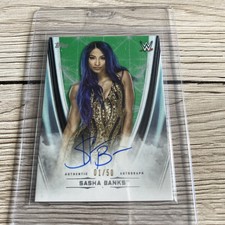 2020 Topps WWE Undisputed Sasha Banks On Card Autogram 01/50