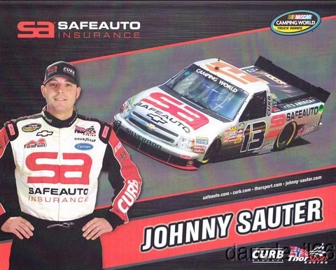 2011 Johnny Sauter Safe Auto "3rd issued" RODNEY ATKINS Chevy NASCAR postcard Cover