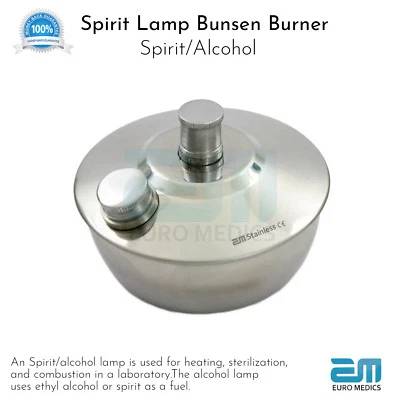 SPIRIT LAMP BUNSEN BURNER DENTAL LAB JEWELERS, SAVE £12, 3 YR Warranty St Steel - Image 1 of 3