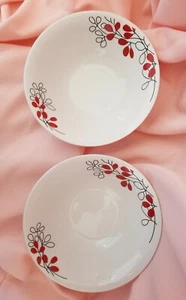 (2) Gibson Home "Scarlet Leaves" Schalen ~ 7" x 2-1/4" ~ NEU - Bild 1 von 3