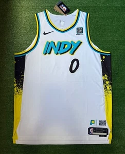 Authentic Tyrese Haliburton Indiana Pacers Nike 24-25 City Edition Jersey Sz 52 - Picture 1 of 12