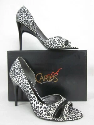 Bomba Carlos Tropicana punta abierta leopardo blanco - talla 10 Foto 1 de 4