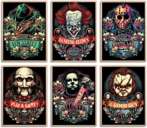 6-Pack 5D Halloween Diamond Painting Kits - Unique Horror Wall Art, 11.8x15.7in - Picture 1 of 12