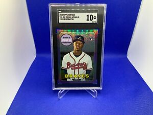 RONALD ACUNA JR 2018 TOPPS HERITAGE CHROME PURPLE REFRACTOR ROOKIE RC SGC 10 PC