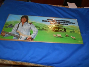PAUL McCARTNEY 1979 WPLJ Radio New York Cardboard Taxi Advertisement BEATLES AD - Picture 1 of 10