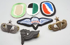 Vietnam War Army Senior Parachutist Jump Wings, Pathfinder Badges, Rigger Patch - Picture 1 of 2
