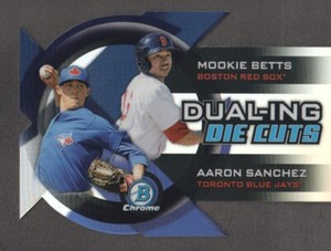 2014 Bowman Chrome Dualing Die-Cut Refractors #DDCBS Aaron Sanchez/Mookie Betts