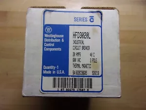 WESTINGHOUSE #HFD3020L 20A 600V 3-POLE CIRCUIT BREAKER - Picture 1 of 1
