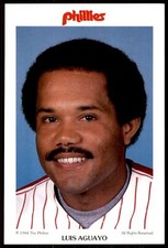1984 Tastykake Oversized Photo Luis Aguayo Philadelphia Phillies #NNO