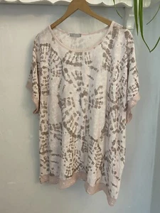 Lv Clothing Made In Italy Oversize Top Sequin Detail Larger Lady - Picture 1 of 8