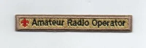 Amateur Radio Operator Award Strip, Black on Tan, Cloth Backing, Mint! - Picture 1 of 1