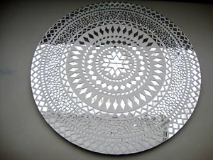 Mosaic wall hanging, made with Silver mirror 40 cm diameter. Art&Craft - Picture 1 of 6