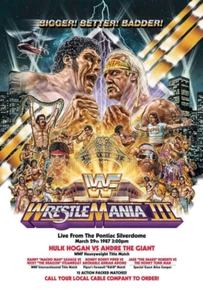 Wrestlemania 3 HUGE Poster Hulk Hogan Andre The Giant 2025 Poster - Picture 1 of 6