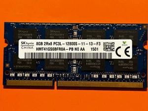 SK hynix, Mémoire RAM pour ordinateur portable, DDR3 SDRAM 8GB 1600Mhz. - Photo 1/2