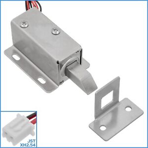 Up Electronic Solenoid Long Latch + Buckle Lock 12V 0.6A Electric Assembly