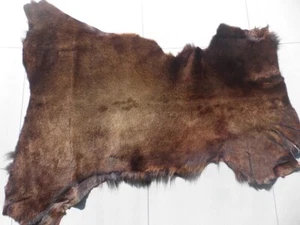 sheepskin shearling leather hide Bronze Tipped Black w/different smooth backs - Picture 1 of 8