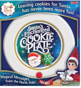 Nuevo con etiquetas Plato de Galletas Encantadas Santas Navidad Xmaa Iluminar - Imagen 1 de 8