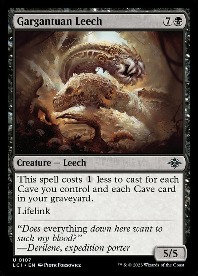 x1 Gargantuan Leech - Lost Caverns of Ixalan - NM - MTG - Image 1 of 1