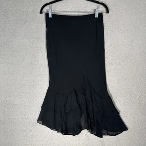 Falda midi Express para mujer talla 3/4 seda sirena dobladillo con volantes gótico vampiro victoriano - Imagen 1 de 14