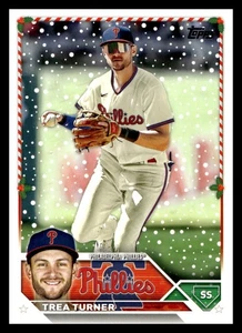 2023 Topps Holiday  #H118 Trea Turner Philadelphia Phillies Baseball Card - Picture 1 of 2