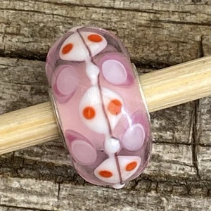 Authentic Trollbeads Unique OOAK Bead In Pink, Lavender &  Red - FREE Shipping - Picture 1 of 9
