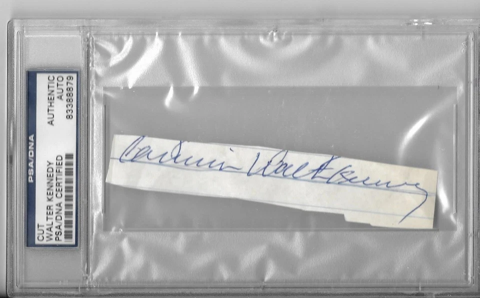 J. Walter Kennedy Signed Cut 2nd NBA Commissioner PSA/DNA D. 1977 Basketball HOF - Image 1 of 1