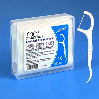 100pcs dental floss toothpicks plastic dental floss extra strong dental floss - Image 1 of 4