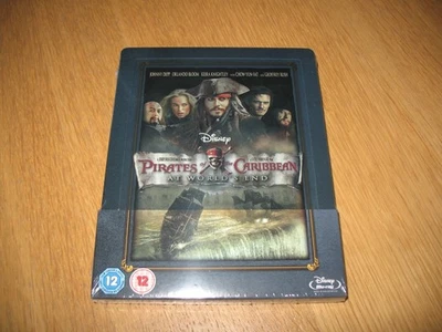 PIRATES OF THE CARIBBEAN AT WORLD'S END BLU RAY STEELBOOK RARE ZAVVI UK SEALED - Image 1 of 4
