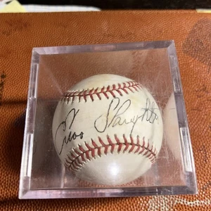 Enos Slaughter Signed Rawlings Official National League Baseball JSA COA - Picture 1 of 5