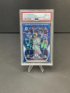 2023 Bowman Alejandro Osuna #BCP131 Blue Ray Wave Ref. 1st Bowman /150 GEM 10 - Picture 1 of 2