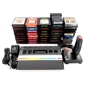 Atari 2600 Junior Jr. Rainbow Console Bundle w/ 41 Games Joystick Cables Tested - Picture 1 of 18