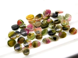 Natural Bi-Color Tourmaline Slices 40 Pcs Bio Color Loose Gemstones Lot 21.20 Ct - Picture 1 of 6