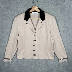 St. John by Marie Gray Ivory Cream Knit Suit Size 12 - Picture 1 of 16