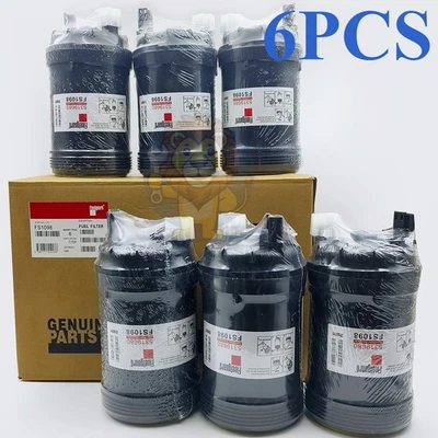 6Pcs FS1098 Fleetguard Fuel water Separator Filter Freightliner Cummins 5319680 Foto 1 de 4