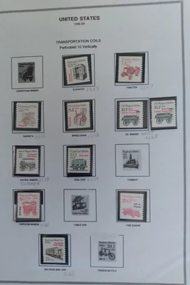 US Scott #2254, 2127, 2255, 2256 2130,2259,2261,2264,2265,2258. From old book. - Image 1 of 3