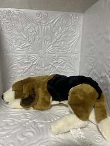 Großer liegender Bassett Hound realistisches Stofftier Plüsch / siehe Beschreibung - Bild 1 von 14