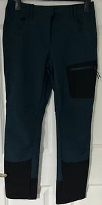 H&M Sport Biker Skater Trousers Knee Pleat Motorcycle Stretch Jeggings Goth S - Picture 1 of 6