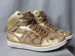 Coach Norra Gold High Tops 6.5 - Picture 1 of 11