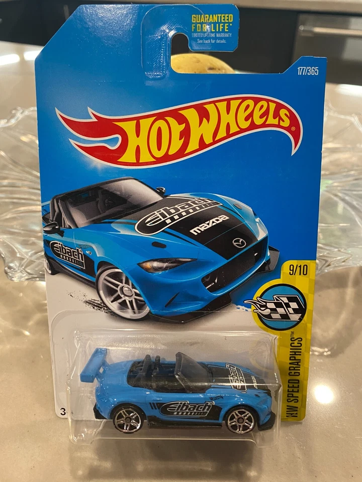 2017 Hot Wheels '15 Mazda MX-5 Miata #177/365 [Blu] HW Speed Graphics - Immagine 1 di 1