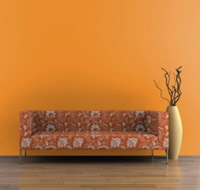 Vintage Rust Floral Chintz Printed Upholstery Fabric By the Yard - Image 1 of 2