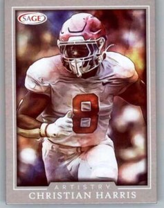2022 SAGE Artistry Silver Border #9 Christian Harris Alabama Crimson Tide