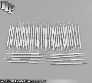 Set Of 50 Dental Excavator # 17 Double Ended Spoon Dental Instruments - Picture 1 of 3
