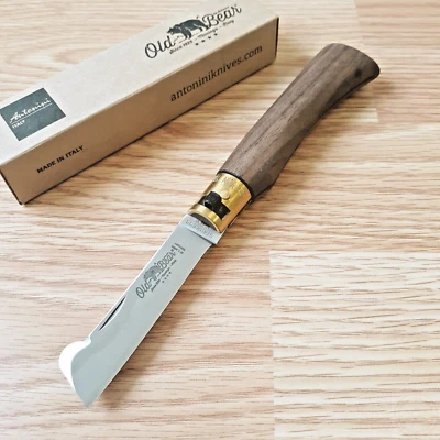 Old Bear Grafting Folding Knife 3" AISI 420 Steel Blade American Walnut Handle - Image 1 of 4