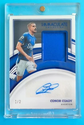 2022-23 Immaculate Everton Conor Coady Patch Auto 1/2 SSP - Image 1 of 2