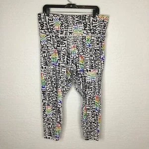 Athleta Elation Train 7/8 enge Leggings PRIDE Graffiti mehrfarbig Größe 2X - Bild 1 von 7