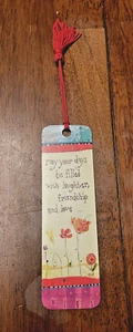 Bookmark "May Your Days Be..." With Tassel by Robbin Rawlings Driftwood Designs - Picture 1 of 4
