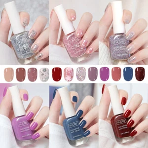 Esmalte de uñas rasgable de 10 ml gel de esmalte de uñas de secado rápido color sólido impermeable + - Imagen 1 de 25