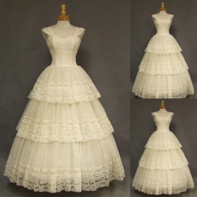 Champagne Wedding Dresses Lace Appliques Ruffles Straps A Line Bridal Gowns - Image 1 of 4