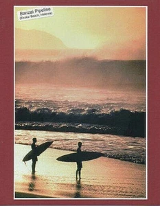 HAWAII BANZAI PIPELINE SCENIC OAHU GICLEE PHOTO BY PHOTOGRAPHER ON 8X10" MAT - Picture 1 of 2