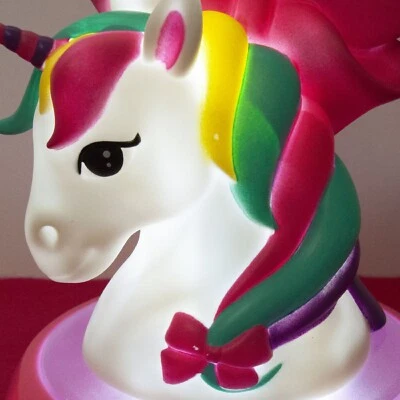 JoJo Siwa Luz de Noche - Unicornio Rosa con Lazo, Decoración de Habitación Infantil Niñas LED Foto 1 de 4